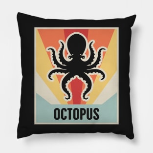 Vintage Octopus Poster Pillow