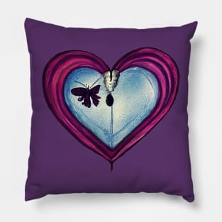 Butterfly in a heart Pillow