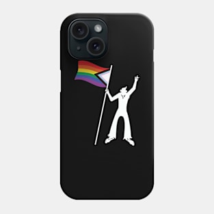 LGBTQ Bigfoot Rock On Progressive New Pride Flag Phone Case