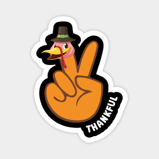 Turkey Peace Hand Sign Thanksgiving Magnet