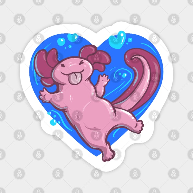 Axolotl licky face Magnet by TaksArt