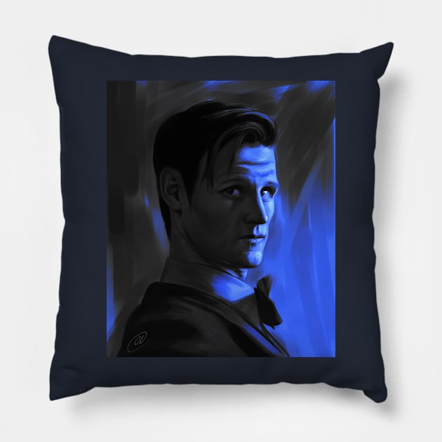 The 11th Doctor - portrait Pillow by dangerbeforeyou