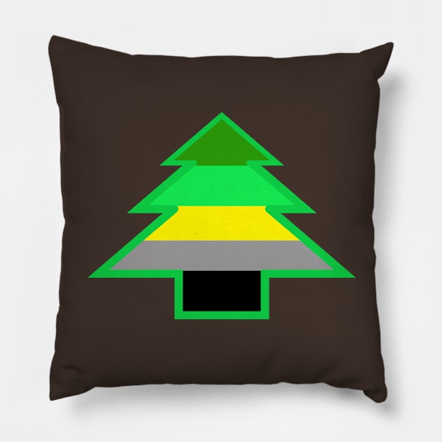 Aromantic Pride: Christmas Tree Pillow by DisneyFanatic23