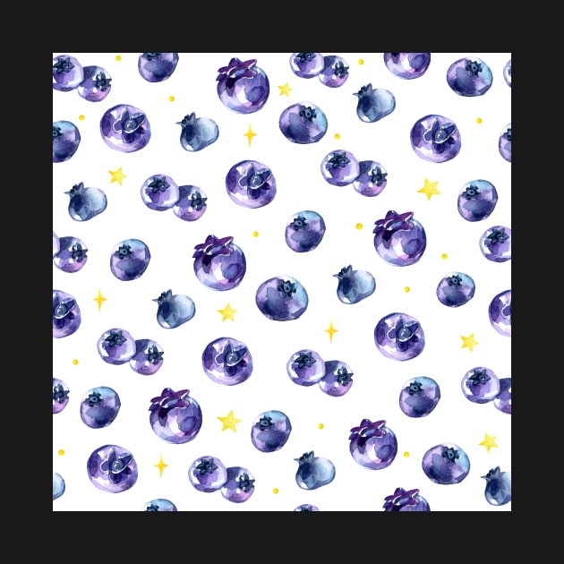 Blueberries and Stars Pattern by CeeGunn