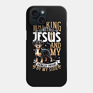 Jesus and dog - Polish Hound Phone Case