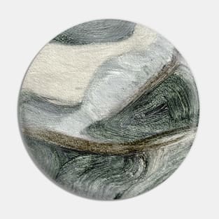 Abstract Art Gray Antique White Oil Painting Pin