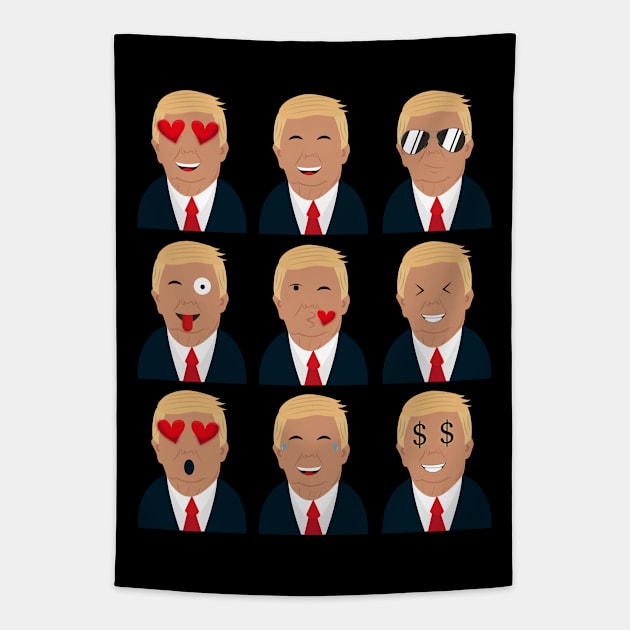 Trumoji-Trump emoji-president election Tapestry by MaryMas