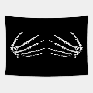 Skeleton Hands cute funny Halloween tee Tapestry