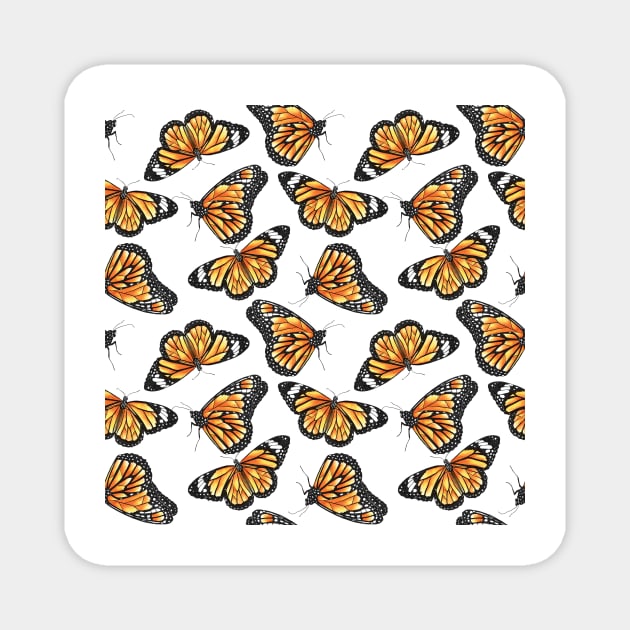 Monarch Butterfly Spring Summer Magnet by Farissa