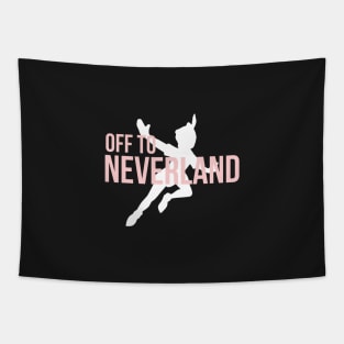 Off to Neverland Millennial Pink Tapestry