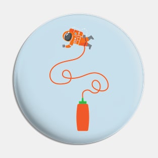 Space Condiment Hot Sauce Pin