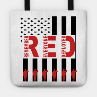 Military Deployment Gift Remember Everyone Deployed We Wear Red On Friday’s Tote