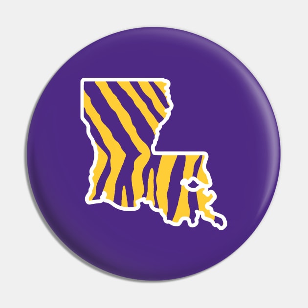 Louisiana Stripes - Purple Pin by KFig21