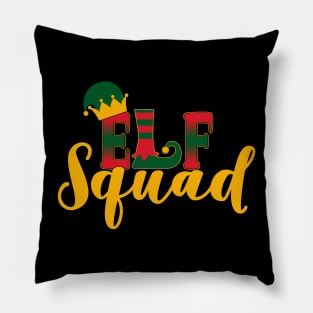 Elf Squad Christmas Humor Pillow