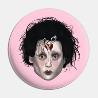 Edward Scissorhands pink Pin