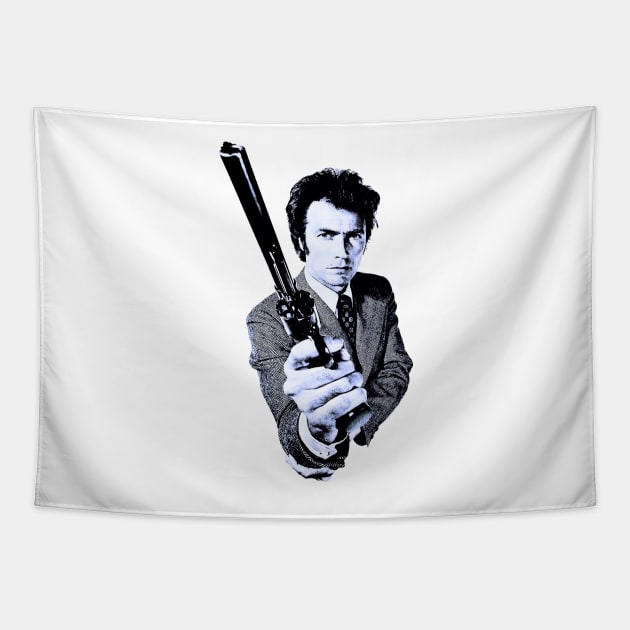 Clint Eastwood (Blue) Tapestry by Bugsponge