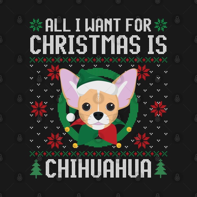 All I Want For Christmas Is Chihuahua Dog Funny Xmas Gift by salemstore