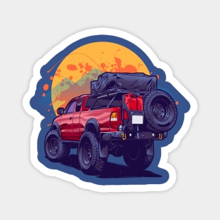 Adventure Car Illustration Magnet