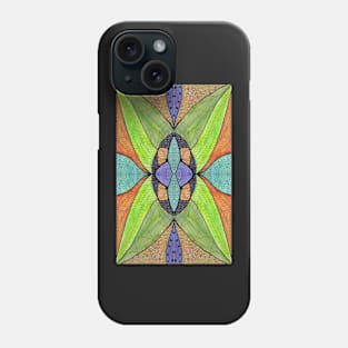 Mixed media zentangle pattern Phone Case