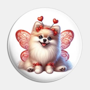 Valentine Fairy Pomeranian Dog Pin