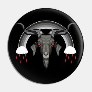 Monochrome Goat Pin