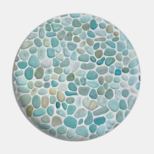 Blue and Brown Pebble Pattern Pin
