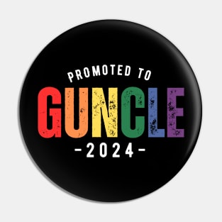 Promoted to Guncle 2024 - gay uncle pregnancy reveal Pin