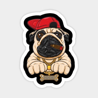 Gangster pug dog Magnet