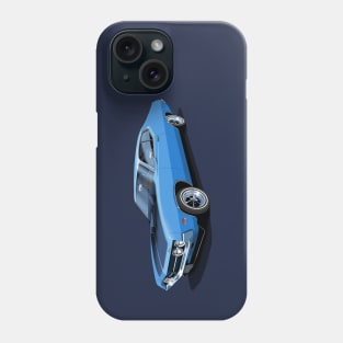 1970 Ford Torino Cobra Jet in winter blue Phone Case