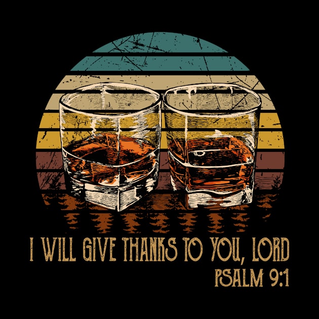 I Will Give Thanks To You Lord Whisky Mug by Beard Art eye