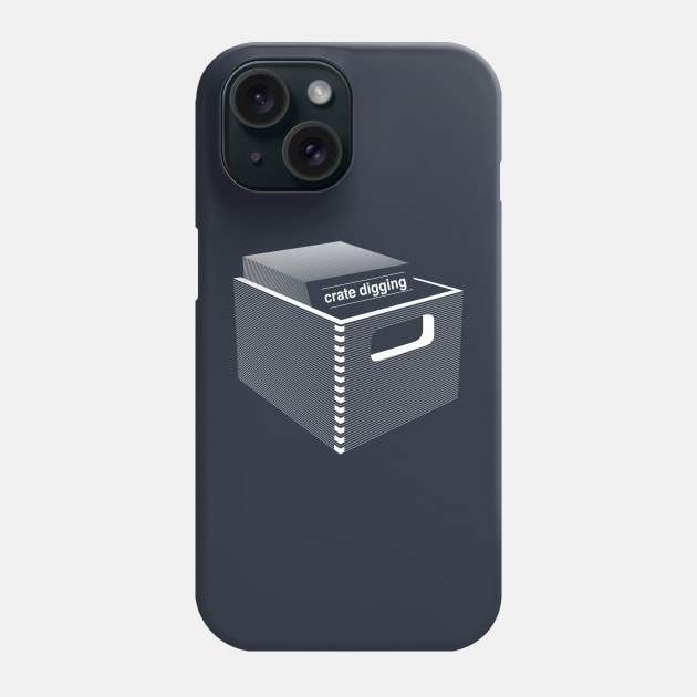 Crate Digging Phone Case by modernistdesign