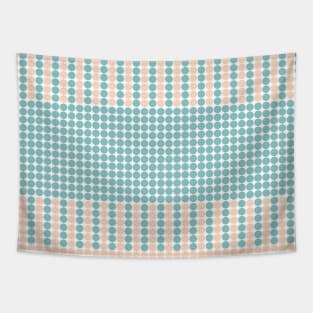 Green and Orange Dots Pattern Tapestry