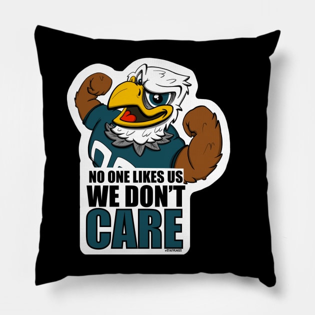 No one likes us (brown wings) Pillow by Stacy Kakes