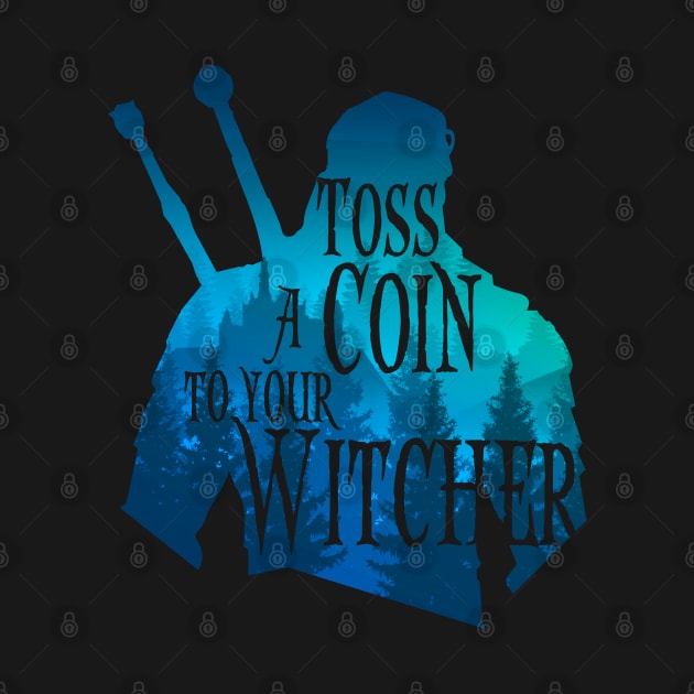 Witcher silhouette: Toss a Coin by Rackham