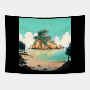 Beach Hideout Tapestry