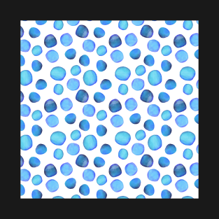 Watercolour Dots in Blue T-Shirt