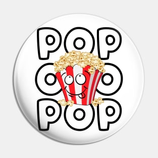 Love Popcorn 2 T-Shirt Funny Popcorn Lovers Pin