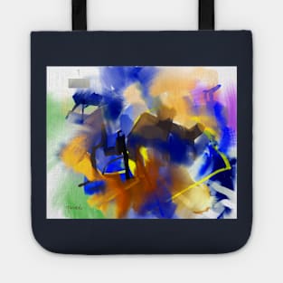 Abstract Blue Art Tote