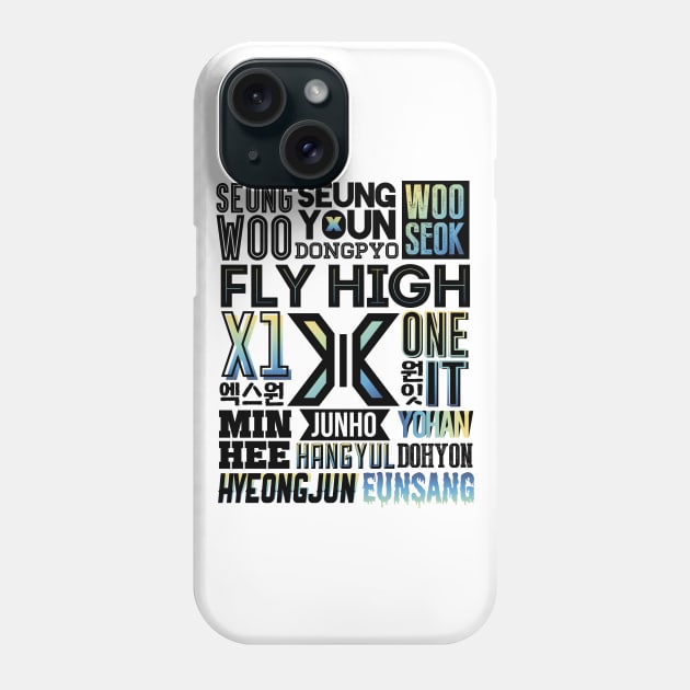 X1 Font Collage Phone Case by skeletonvenus