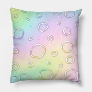 Pretty Pastel Rainbow Design Pillow