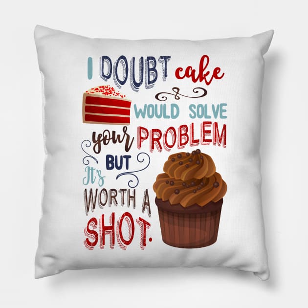 Cake worth a shot - insulin diabetes diabetics Pillow by papillon