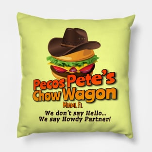 Pecos Pete's Chow Wagon Pillow