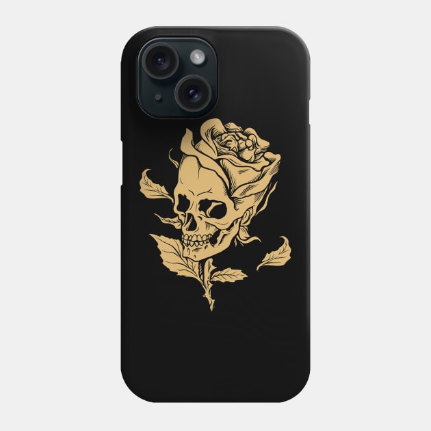 Skull Head Flower Phone Case by TomCage