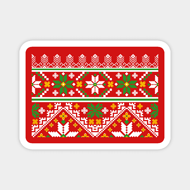 Bright Christmas Magnet by noke pattern