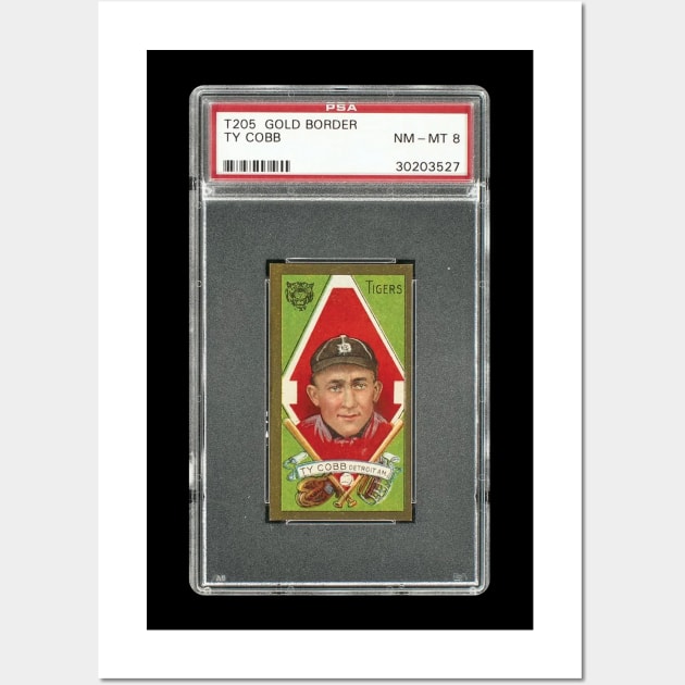 1911 Ty Cobb Gold Border Baseball Card Art Print