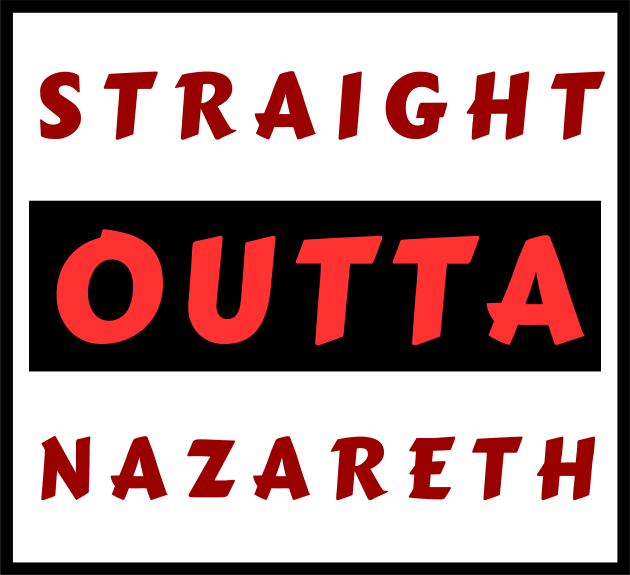 Straight Outta Nazareth | Funny Christian Kids T-Shirt by All Things Gospel