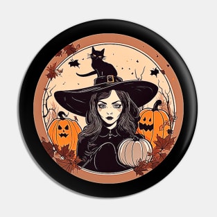 Witch With Black Cat # 6 Pin