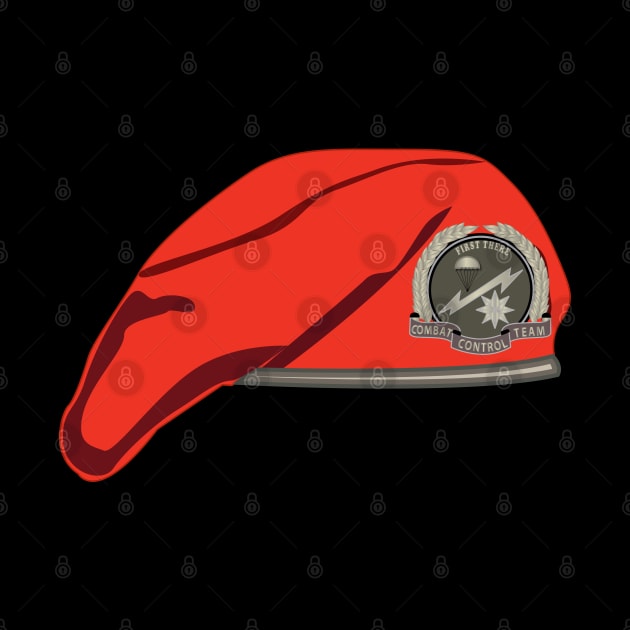 Combat Control Team Badge w Red Beret - Color X 300 by twix123844