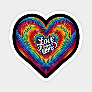 Celebrate the limitless power of love with our - Love Knows No Limits Magnet