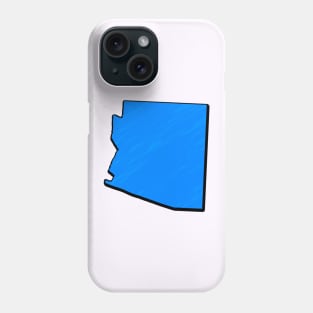 Bright Blue Arizona Outline Phone Case